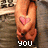 A person in a gray jacket holds hands with another, forming a heart shape; text labels change from 'you' and 'me' to 'complete'.