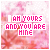 25 pixelated images with pink and white floral background, each displaying partial text variations of "I AM YOURS AND YOU ARE MINE" in red and white lettering