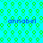 A static digital image with a repeating green pattern on cyan background, featuring four instances of the text 'annabel' in blue pixelated font.