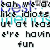 Pixelated text collage with repeated phrases and names in blue, cyan, and green on white background.