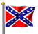 Nine variations of a Confederate battle flag on a pole, each with distinct waving patterns and cropping.