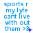 Blue text on white background reads 'sports r my lyfe cant live with out them >3' with animated blue star and dot variations at the end of each frame.