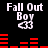 Pixelated 'Fall Out Boy' text with '33' symbol above red audio waveforms on black background