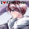 identical pixelated character portraits with brown hair and sunglasses, each overlaid with "I ❤️ FINAL FANTASY" text in black letters