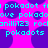 Pixelated cyan text on a bright pink background with overlapping purple circles, displaying repeated phrases and partial names.