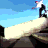 Animated sequence of a skateboarder performing tricks on a ramp under blue sky.