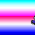 Animated contact sheet of a cartoon character in blue clothing against a rainbow striped background with visible frame-to-frame motion changes.