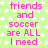 A static image with a light green background patterned with white stars, displaying repeated pink text that reads "friends and soccer are ALL I need" in a pixelated font.