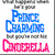 A static image with four distinct sections showing text and symbols including 'Prince Charming', 'Cinderella', a broken heart, and partial phrases.