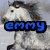 A four- of horse images with overlaid text: top-left shows a gray horse with blue 'emmy' text, top-right a light brown horse with pink 'IUVS' text, bottom-left a dark brown horse with green 'horses & ponies' text, bottom-right is empty