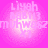 Four identical circular icons with pink gradient backgrounds display pixelated text reading "Liyah BABII Uhwa X3" in white and light purple.