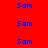 Red background with blue 'Sam' text repeated in a , some highlighted in magenta