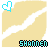 Two side-by-side pixel art with a light yellow background and diagonal white stripe; left shows cyan heart icon, right shows lighter cyan heart icon