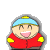 Four pixelated frames of a cartoon character in red jacket and blue hat showing different mouth expressions on gray background