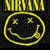 A 2x2 contact sheet of four distinct animated frames featuring music-related imagery including a Nirvana logo, band members, and stylized text labels.