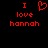Red pixelated text and heart symbol on black background, with two side-by-side configurations showing different arrangements of the same elements.