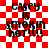 Red and white checkered background with four identical text blocks reading 'CASEY IS SMOKIN HOT!!!!!' in black pixelated font, each block showing slight visual distortion variations across observations.