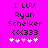 Pixelated text and symbols on a bright pink background with two identical static frames side-by-side.