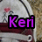 A static image shows a white and maroon sneaker with a red heart symbol on the side, overlaid with purple text reading "Keri" and "is boss."