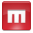 Red square icon with rounded corners containing a white rectangle and two vertical red bars resembling stylized 'M' shape.