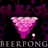 Pixelated pink funnel-shaped icon with gradient shades, dark purple background, and gray text reading 'BEER PONG' at the bottom.
