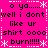 Pixelated text and symbols on a bright pink background with white decorative borders, repeating phrases like 'o ya.....' and 'burn!!!!!'.