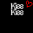 Two pixelated grayscale icons with red heart symbol between them on black background.