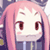 Pixelated anime-style character with pink hair and dark eyes in a static 50x50 AIM buddy icon format.