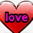 A four-quadrant image with a red heart labeled 'love', a broken heart labeled 'hurts', and an umbrella in blue tones.