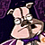 Animated contact sheet of a cartoon pig character in purple clothing with changing text overlays across five frames.