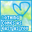 identical blue-outlined heart shapes over a green and white blurred background with the text "NOTHING COMES AS EASY AS YOU" in blocky blue letters