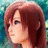 Pixelated anime-style portrait of a person with reddish-brown hair against a blurred teal background, with red text reading "#Kairi" on a black