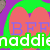 six identical heart-shaped icons with green outlines and pink interiors on a purple background, each containing text overlays
