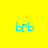 Yellow background with green rectangular blocks and blue pixelated text 'brb' repeated across the image.