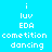 Pixelated text elements on a cyan background with purple highlight bars shifting across different lines.