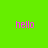 Four quadrants display the word 'hello' in pink pixelated text against solid green, gray, blue, and dark gray backgrounds.