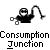 Pixelated icon shows a figure in black clothing holding scissors and a curved object against a gray background with text below.
