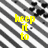 Yellow text on a black-and-white striped background with partial text visible in