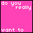 Animated contact sheet of a pixel art icon featuring text changes across frames with color variations on pink, purple, and black backgrounds.