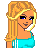 Pixel art contact sheet showing a female character in turquoise sportswear with white stripes, alongside text reading 'sporty chick' and partial body views of the same character.
