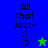 A split-screen icon with blue and green backgrounds displaying text 'All That Jazz~ : ) : D' and a star symbol that changes color between frames.