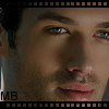 identical close-up portraits showing a person with short dark hair, light skin, and stubble, wearing headphones against a neutral background