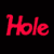 Red text 'Hole Hole Hole' above a of pixelated images with red borders, showing a person in various poses and expressions