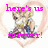 Pixelated anime-style character with blonde hair and blue eyes inside a pink heart-shaped border, with pink text reading "here's u" above and "brieffi!" below.