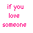 Pixelated pink text and orange line art on white background: 'if you love someone because hearts can be' left, 'put their name in a circle broken' center with two heart shapes, 'not a heart but circles go on forever' right.