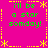 A static pixel art image with a bright pink background, yellow decorative borders, and green text reading "i'll be a star somday!" repeated four times.