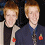 A four- shows a person with light brown hair in various poses, wearing dark clothing and a red poppy pin on the chest