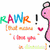 A static collage of colorful text and symbols including 'RAWK!', hearts, 'live laugh love', and a monochrome 'ILY' design.