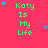 Green text 'Katy Is My Life' on bright pink background with scattered blue and purple stars, some frames showing star movement.