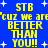 Blue background with white stars and yellow pixelated text reading 'STB c'uz we are BETTER THAN YOU!!' in four identical quadrants.